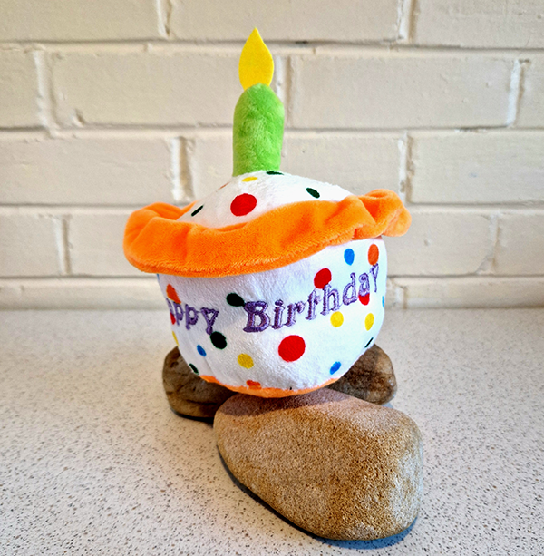 Happy Birthday Cupcake Dog Toy