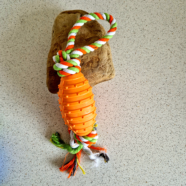 Rugby Ball Rope Dog Toy