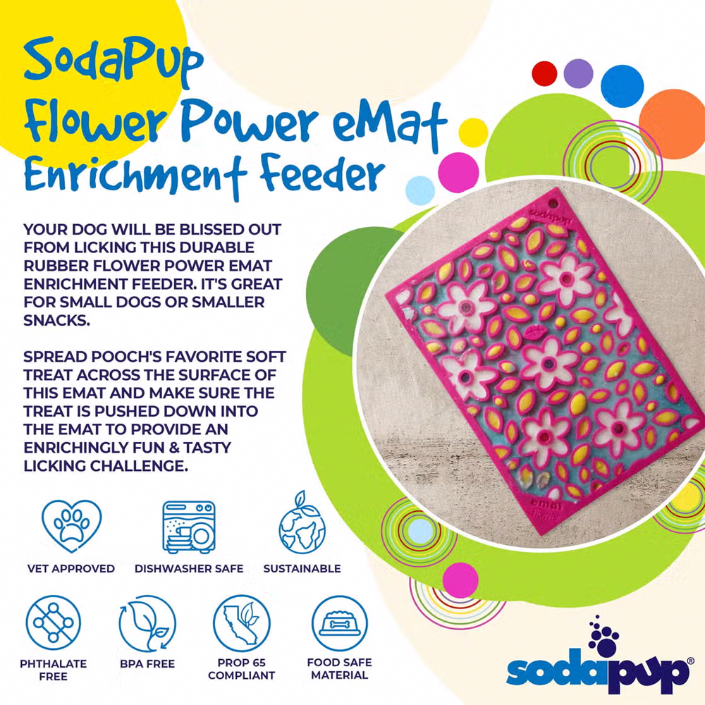 Flower Power eMat Enrichment Lick Mat - SodaPup