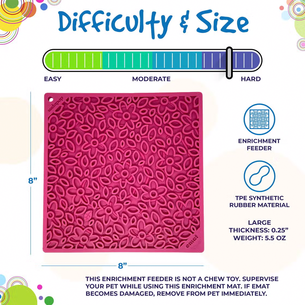 Flower Power eMat Enrichment Lick Mat - SodaPup