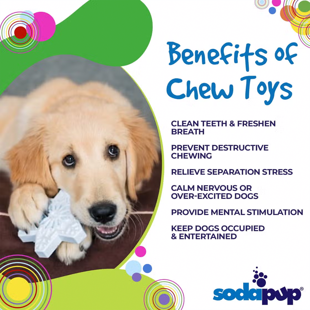 Snowflake Ultra Durable Dog Chew Toy- SodaPup