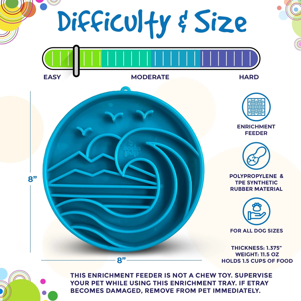 Baja eTray Shallow Enrichment Slow Feeder Bowl - SodaPup