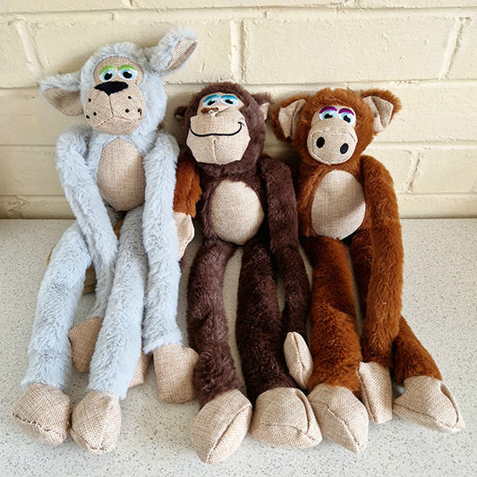Plush Monkey Dog Toy