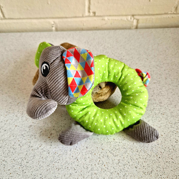 Plush Ring Puppy Toy