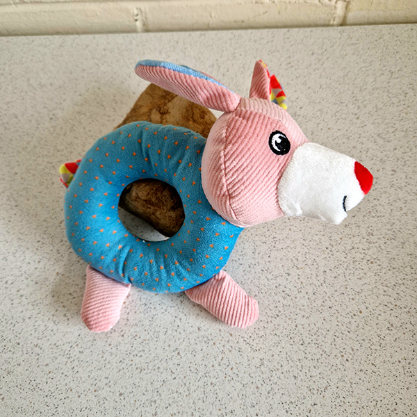 Plush Ring Puppy Toy