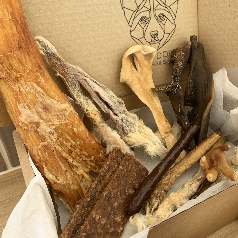 The Happy Dog Box - Medium Dog Natural Chew Box
